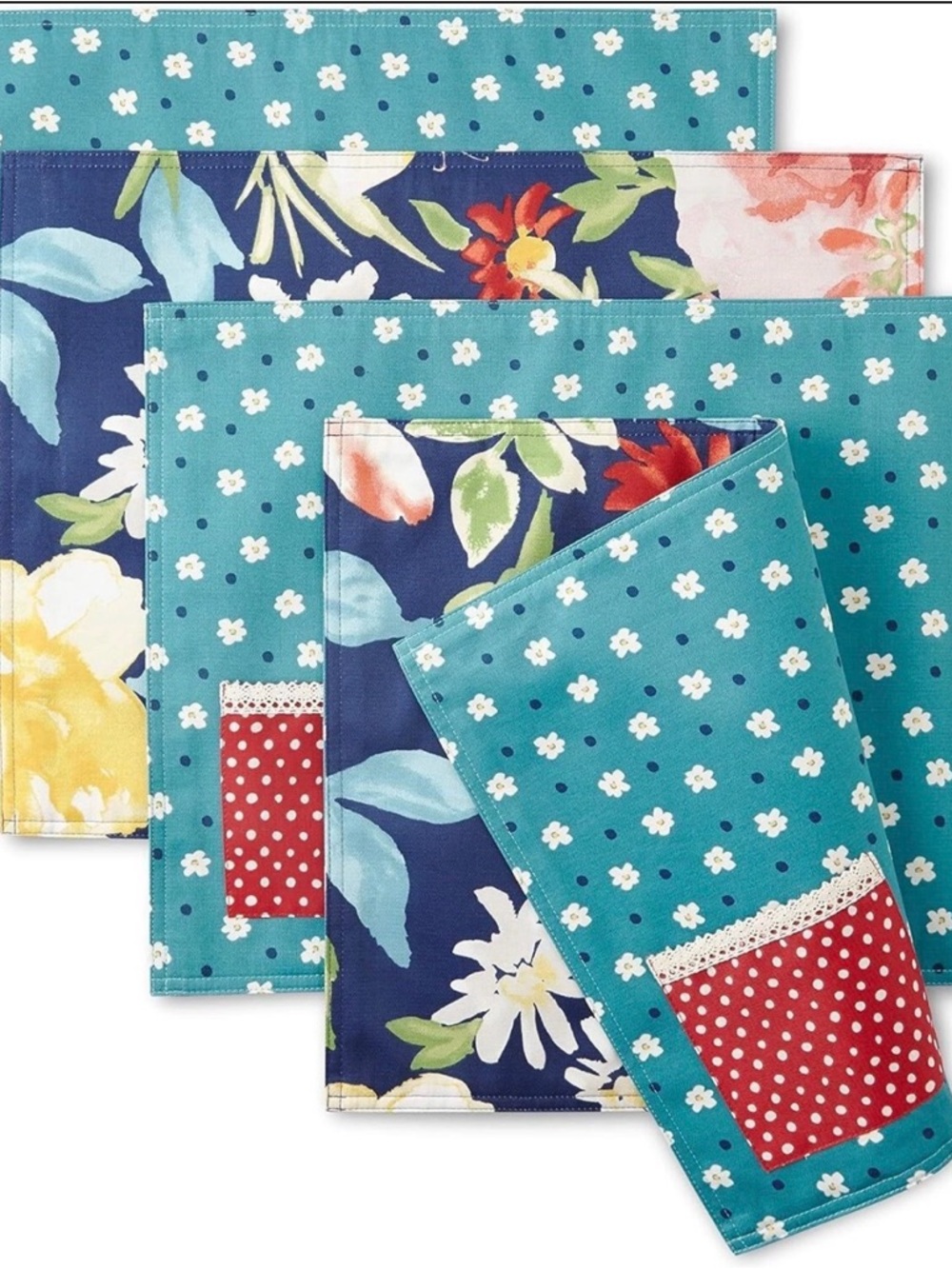 The Pioneer Woman (Fiona Floral) set of 4 reversible placemats (Retired) NWT